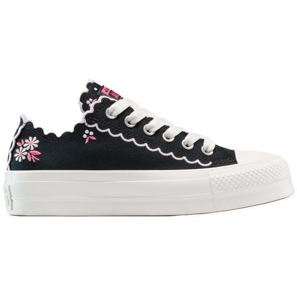 Tenisi unisex Converse Chuck Taylor All Star Lift Platform Embroidered Flowers A13529C, 35, Negru