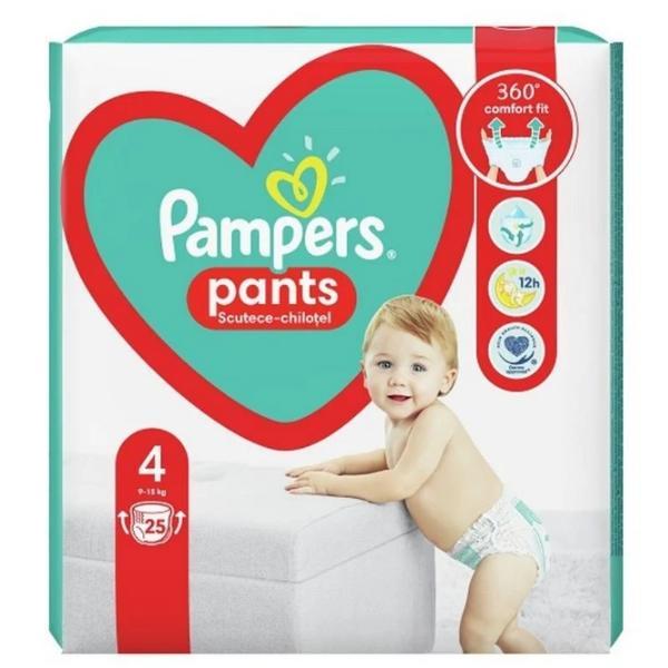 SHORT LIFE - Scutece-Chilotel - Pampers Pants Active Baby, marimea 4 (9-15 kg), 25 buc