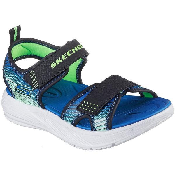 Sandale copii Skechers Microspec-splash 407034L-BKLM, 29, Negru