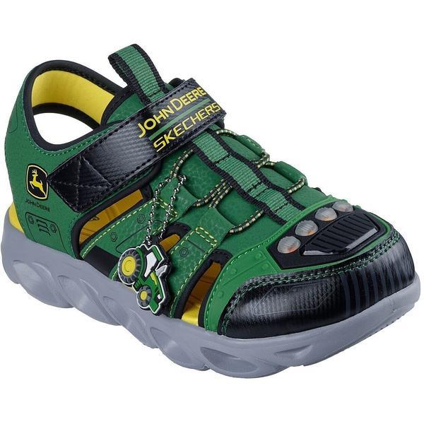 Sandale copii Skechers S Lights-hypno-spla 407070L-GNBK, 29, Verde