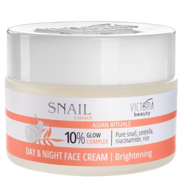 Crema Iluminatoare de Fata pentru Zi/Noapte cu Extract de Melc - Camco, Victoria Beauty Snail Extract Asian Rituals Day&amp;Night Face Cream Brightening - FG0770152, 50 ml