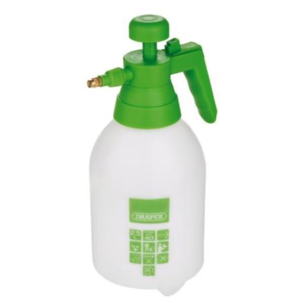 Draper 82467 Pulverizator de gradina | Sticla de pulverizare cu pompa manuala | Pulverizator multifuncțional cu presiune, 2.5L, Verde/Alb