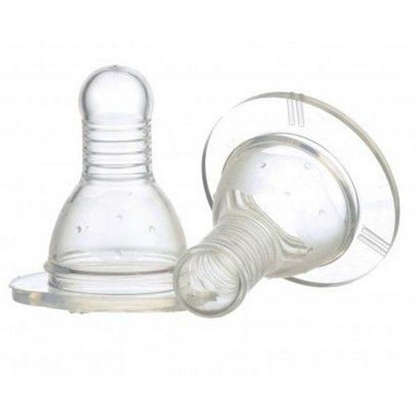 Tetina Silicon Rotunda, Debit Mediu - Minut, + 3 luni, 2 buc/ set