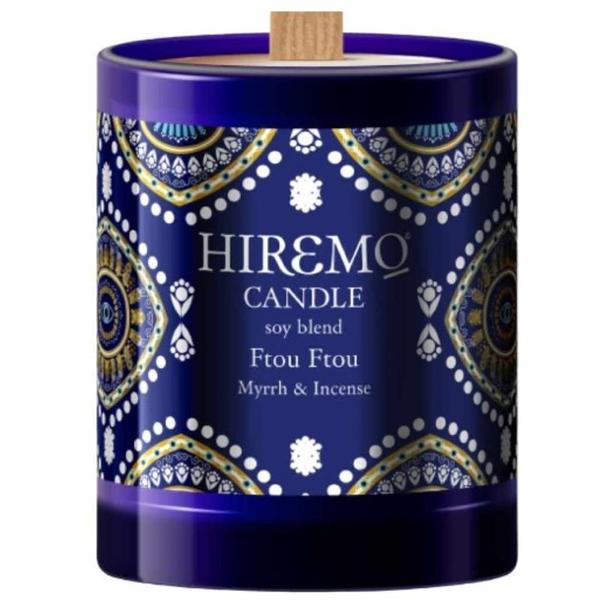 Lumanare Parfumata din Ceara de Soia cu Mir si Tamaie - Hiremo Soy Blend Candle Ftou Ftou, 250 ml