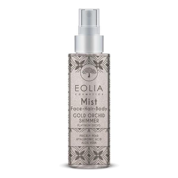 Spray Hidratant Iluminator Fata-Corp-Par - Eolia Cosmetics Gold Orchid Shimmer Mist Platinium Drops Face, Hair &amp; Body, 150 ml