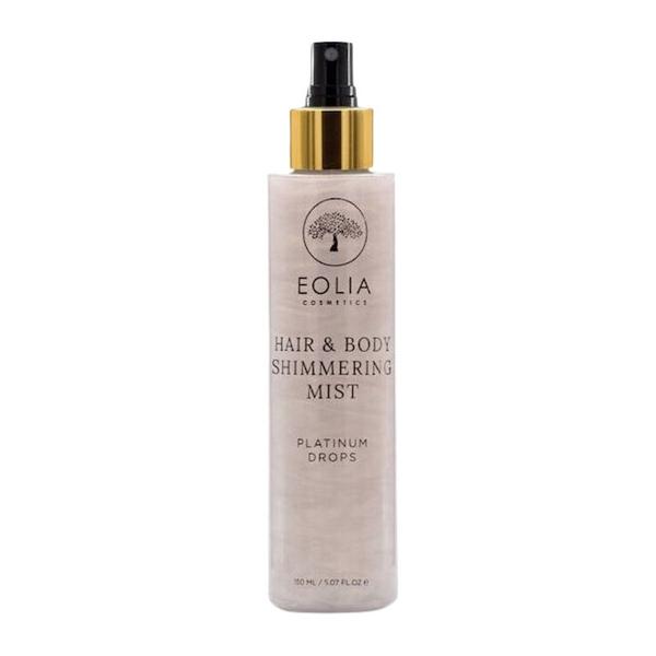 Spray Hidratant Iluminator pentru Corp si Par - Eolia Cosmetics Platinum Drop Hair &amp; Body Shimmering Mist, 150 ml