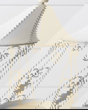 Baie pasarele din fier forjat antik white