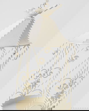 Baie pasarele Shabby Chic din fier forjat antil white