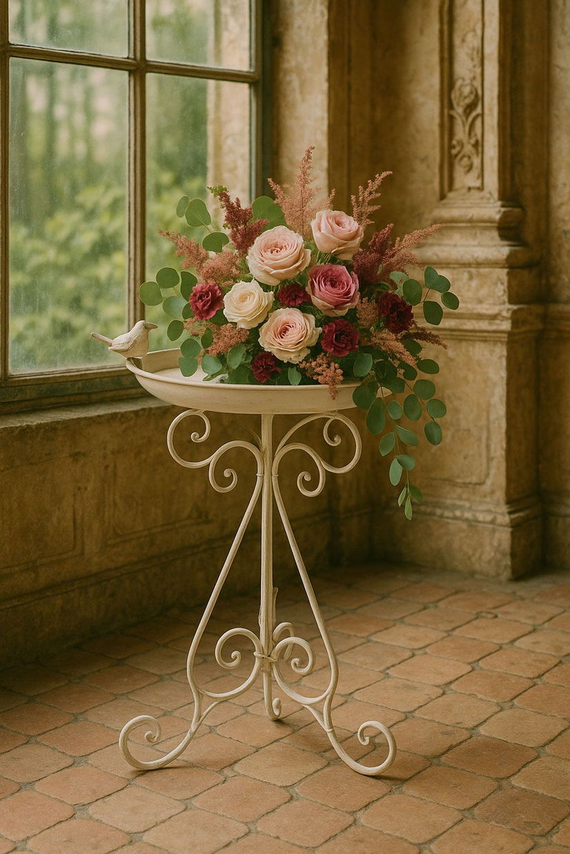 Baie pasarele Shabby Chic din fier forjat