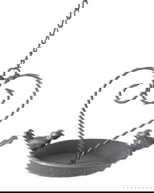 Baie suspendata pentru pasarele din fier forjat