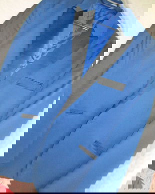 sacou elegant albastru 50 slim