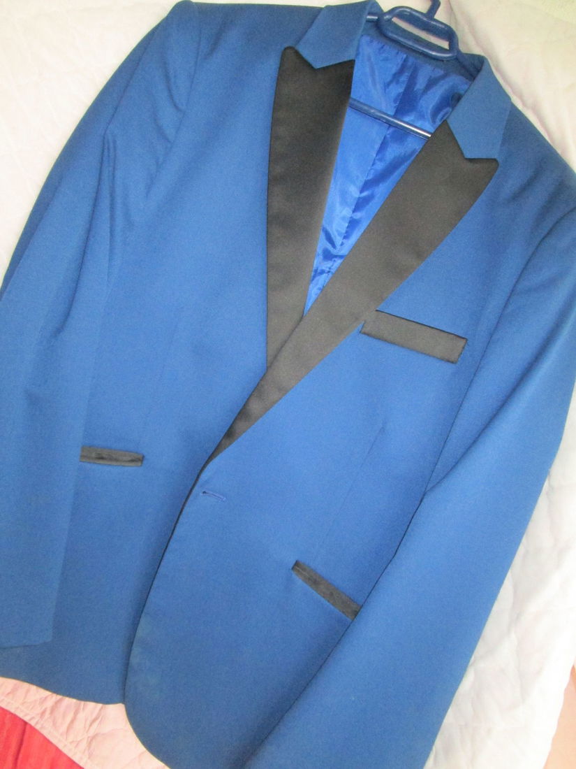 sacou elegant albastru 50 slim