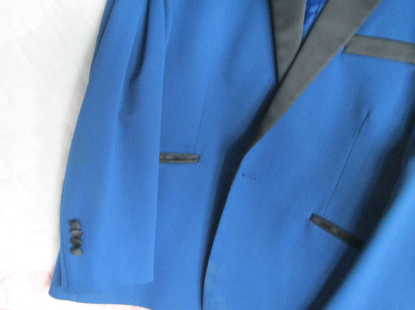 sacou elegant albastru 50 slim