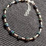 Bratara argint opal de foc etiopian negru spinel negru mimimalista boho chic trendy - Transport gratuit