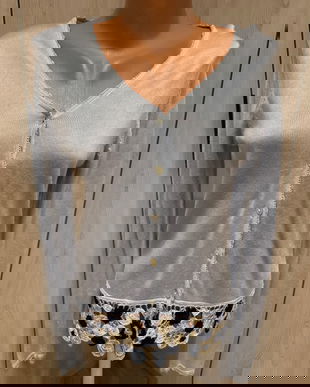 CARDIGAN QUO SUPERB,ELEGANT,DEOSEBIT ,MARGINE CROSETATA, MARIME 12