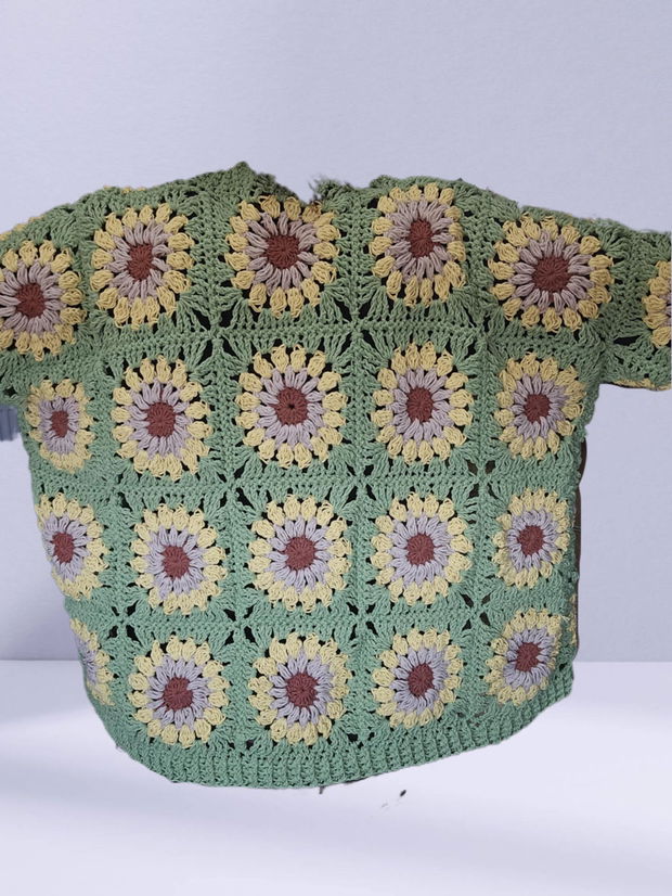 Cardigan bumbac Floarea soarelui