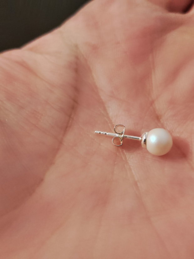 Set Pearlescent white Swarovski colier + cercei