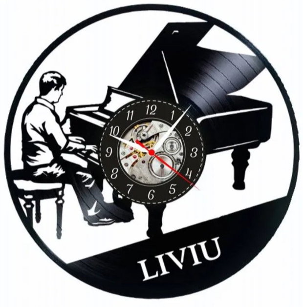 PIANIST-ceas de perete (personalizabil)