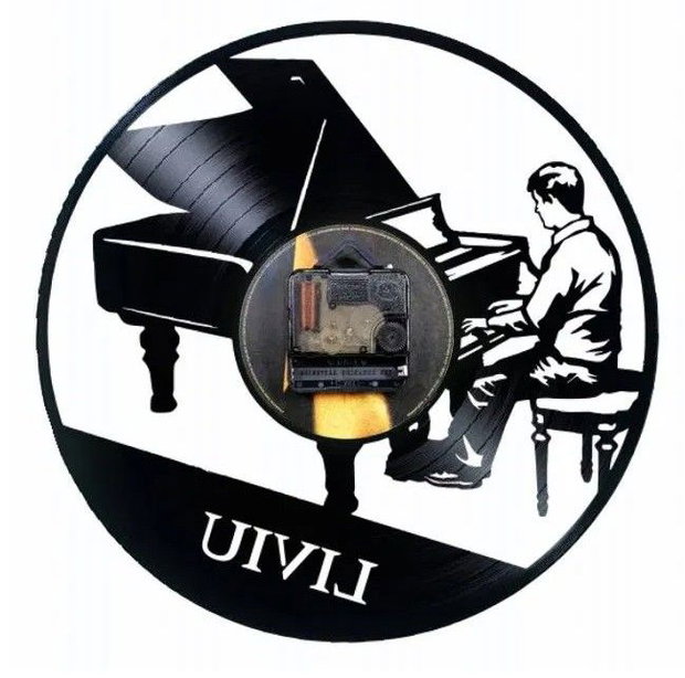 PIANIST-ceas de perete (personalizabil)