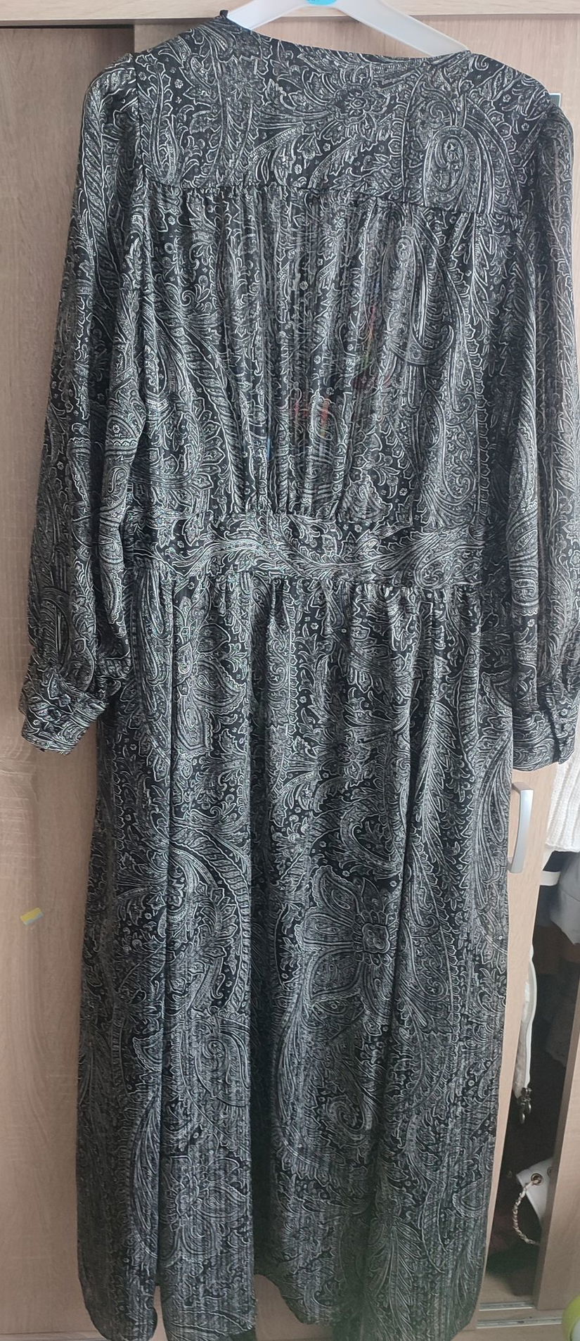 Rochie subțire din voal cu mânecă lungă Zara