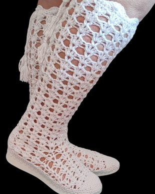 Cizme crosetate manual