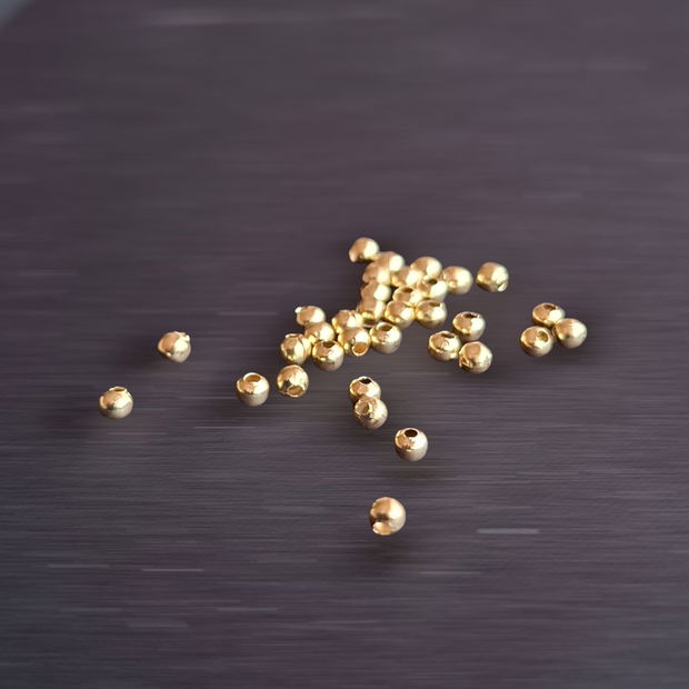 (50 buc) Distantiere sfere inox auriu 3mm  IN.0249