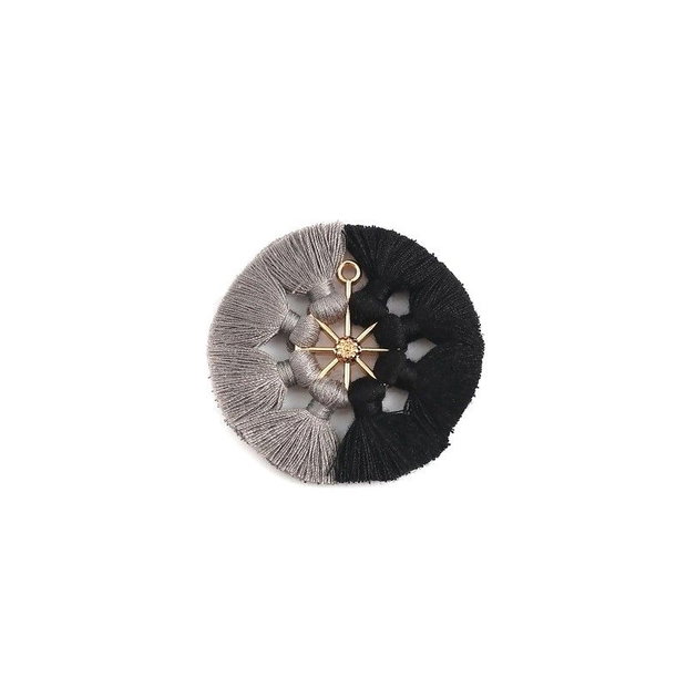 Pandantiv boho 53x5mm (negru gri)  DV.6007