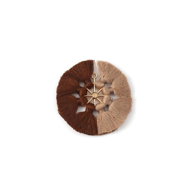 Pandantiv boho 53x5mm (maro beji)  DV.6007
