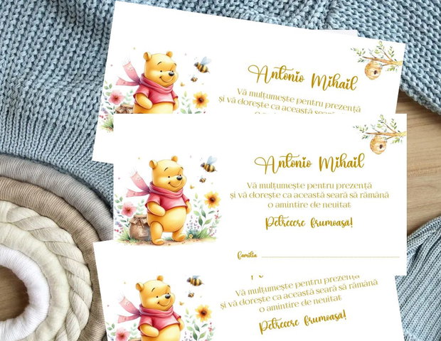 Plicuri bani botez băieței Mickey Mouse personalizabile, cu buzunar interior