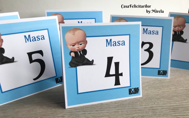 Numere de masa botez  Baby Boss