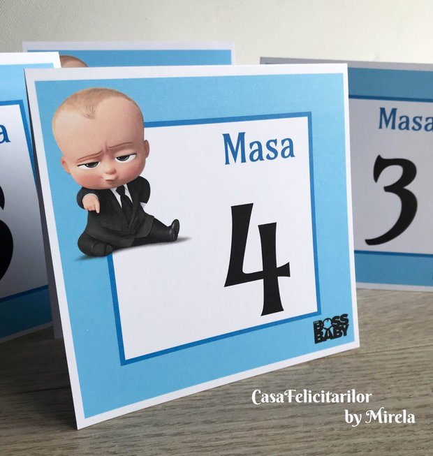 Numere de masa botez  Baby Boss