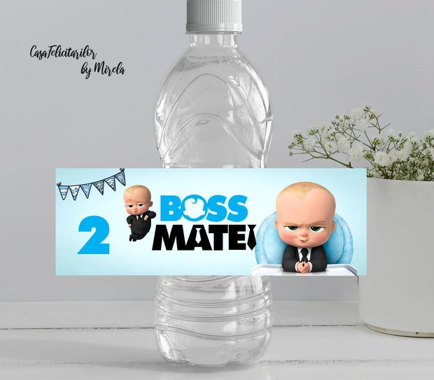 Ghirlandă decorativă Baby Boss șirag de cravate din carton, culori personalizabile