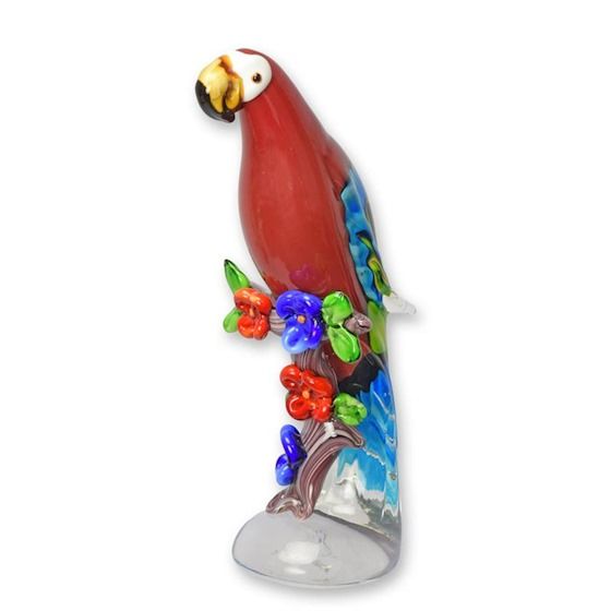 Papagal-figurina din sticla Murano