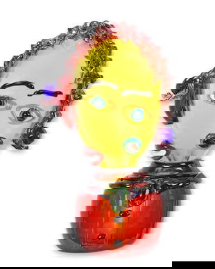 Cap de femeie-figurina din sticla Murano