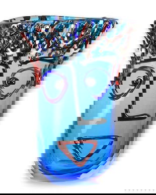 Vaza figura umana din sticla Murano