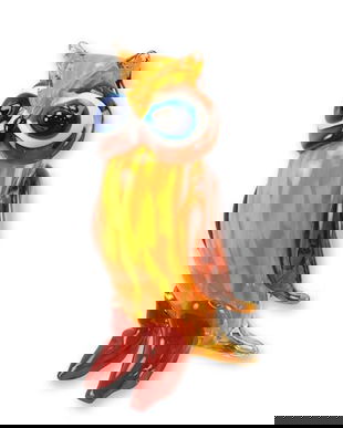 Bufnita-figurina din sticla Murano