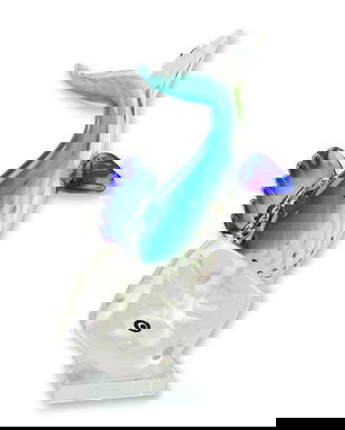 Peste in cub de gheata-figurina din sticla Murano