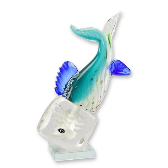 Peste in cub de gheata-figurina din sticla Murano