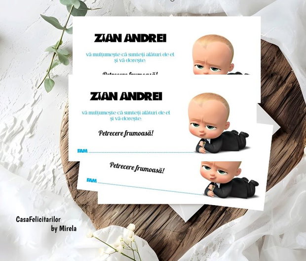 Decoratiune Baby boss personalizata