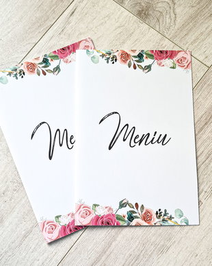 Meniu nunta floral