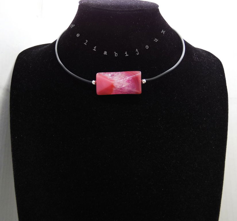 Colier statement handmade unicat - agata (cod1255)