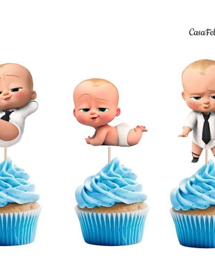 Toppere Baby Boss decupate pe contur