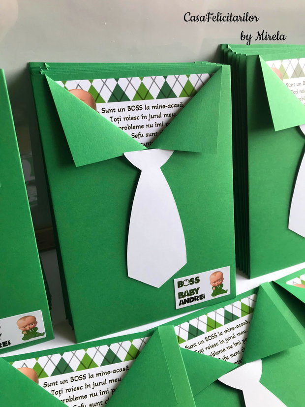 Invitatii botez Boss baby