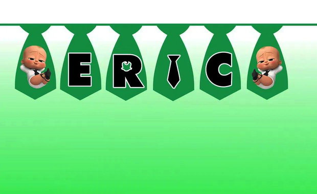 Toppere Baby Boss decupate pe contur costum verde