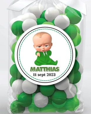 Etichete Baby boss costum verde