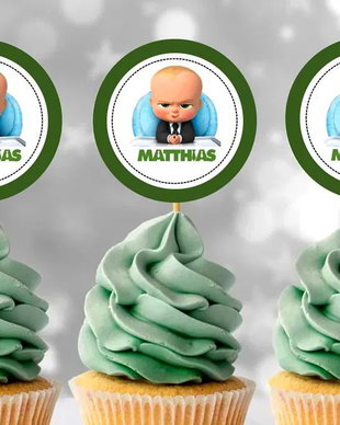 Toppere Baby boss verde personalizate