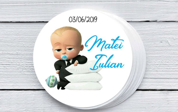 Etichete marturii botez Boss baby