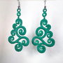 Cercei Spiral Celtici Turcoaz