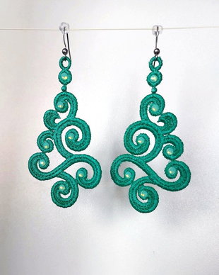 Cercei Spiral Celtici Turcoaz