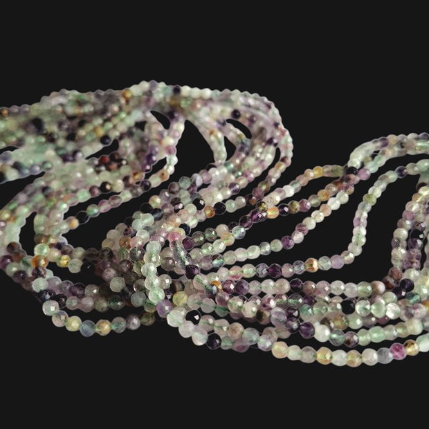 Margele fluorit fatetat 3mm (18cm) MG.0295